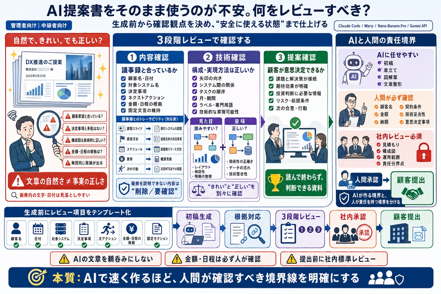 AIで作った提案書をそのまま使うのが不安