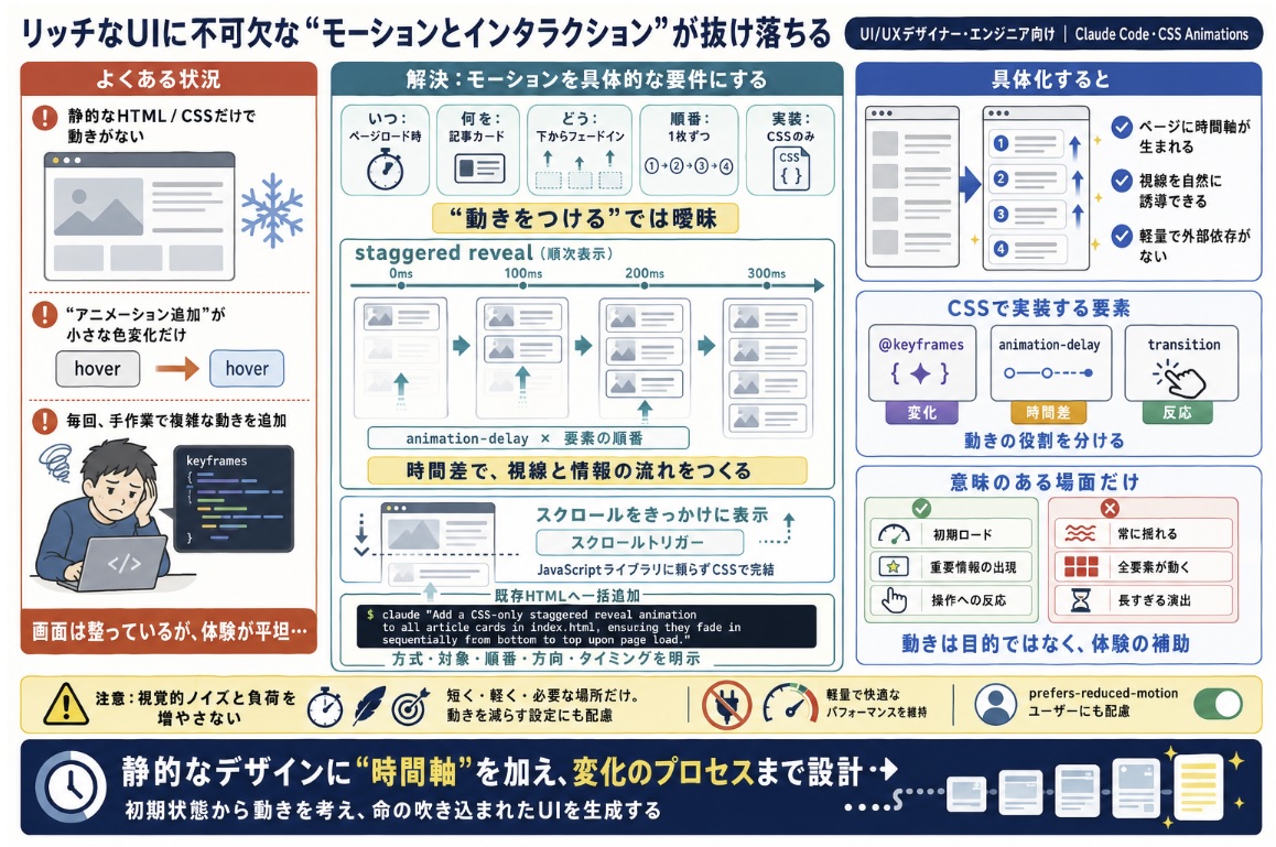 リッチなUIに不可欠な「モーションとインタラクション」が抜け落ちる