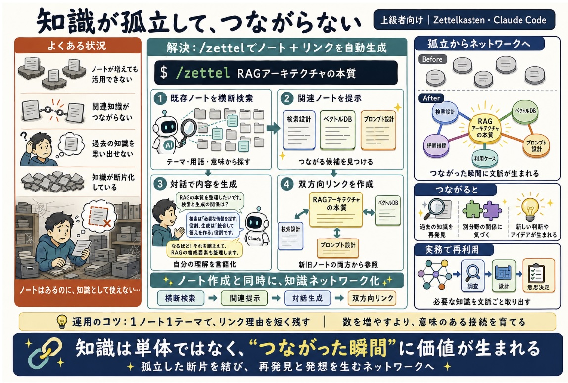 知識が孤立して繋がらない